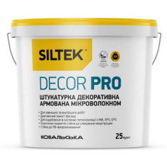 Siltek Decor Pro, Штукатурка декоративная армированная микроволокном, 25 кг Siltek Decor Pro, Штукатурка декоративная армированная микроволокном, 25 кг