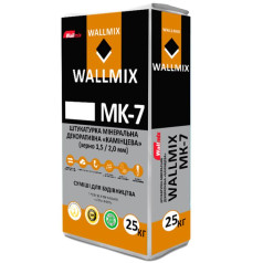 Wallmix МК-7 «Камешковая» декоративная Штукатурка, серая, 25 кг Wallmix МК-7 «Камешковая» декоративная Штукатурка, серая, 25 кг