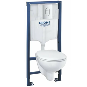 Комплект 5 в 1 Grohe 39418000 Solido: инсталляция + унитаз Rimless + сиденье Soft Close