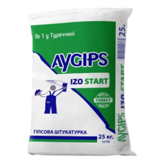 Aygips Izo Start стартовая гипсовая штукатурка, 25 кг Aygips Izo Start стартовая гипсовая штукатурка, 25 кг