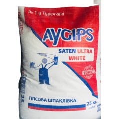 Aygips Saten Ultra White шпаклевка гипсовая, 25 кг Aygips Saten Ultra White шпаклевка гипсовая, 25 кг