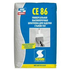SEMIN CE-86, Шпаклевка гипсовая финишная для швов SEMIN CE-86, Шпаклевка гипсовая финишная для швов