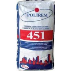 Полирем СШП 451 белая цементная шпаклевка 1-10мм, 25 кг Полирем СШП 451 белая цементная шпаклевка 1-10мм, 25 кг