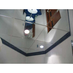 Зеркальный алюминиевый потолок, серебро