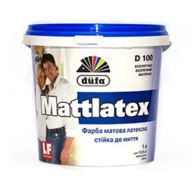 Dufa Mattlatex D100, краска латексная влагостойкая 1 л