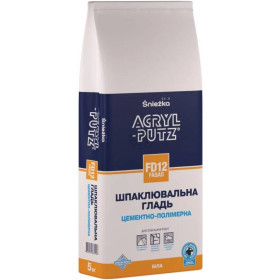 Sniezka ACRYL-PUTZ FD12 FASAD, шпаклевка цементная до 30 мм, 5 кг