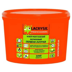 Клей монтажный Lacrysil Бешеная Липучка, акриловый, 6 кг