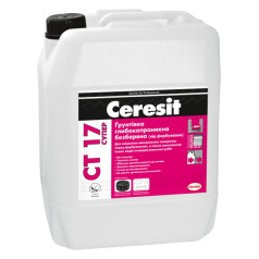 Ceresit СТ-17 Супер, грунтовка глубокопроникающая бесцветная (под покраску), 10 л Ceresit СТ-17 Супер, грунтовка глубокопроникающая бесцветная (под покраску), 10 л