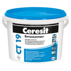 Ceresit CT-19 Бетонконтакт, грунтовка с высокой адгезией, 15 кг Ceresit CT-19 Бетонконтакт, грунтовка с высокой адгезией, 15 кг