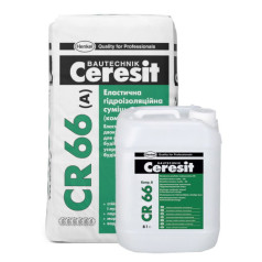 Ceresit CR-66, двухкомпонентная гидроизоляция, 17 кг+5 л Ceresit CR-66, двухкомпонентная гидроизоляция, 17 кг+5 л
