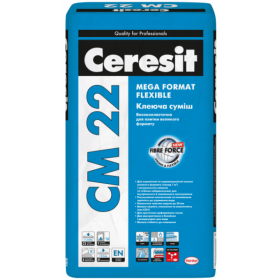 CERESIT CM 22 Mega Format Flexible, Клей высокоэластичный для крупноформатной плитки, 25 кг