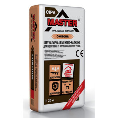 Мастер Контур, цементно- известковая штукатурка до 20 мм, 25 кг. Мастер Контур, цементно- известковая штукатурка до 20 мм, 25 кг.