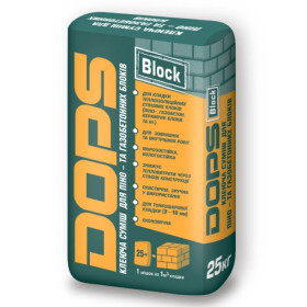 Dops Block, Клей для пено- и газобетонных блоков, 25 кг