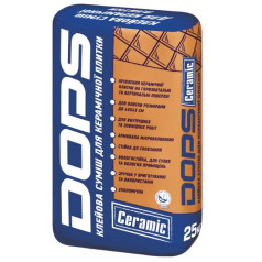 DOPS Ceramic, Клеевая смесь для керамической плитки, 25 кг DOPS Ceramic, Клеевая смесь для керамической плитки, 25 кг