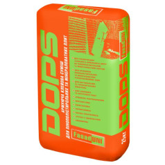 DOPS FASAD UNI, Клей для пенополистирольных и минераловатных плит, 25 кг DOPS FASAD UNI, Клей для пенополистирольных и минераловатных плит, 25 кг