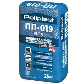 Полипласт ПП-019 FLEX, Клей эластичный, армированный фиброволокном, 25 кг