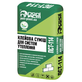Полипласт ПСТ-114, Смесь клеевая для систем утепления, 25 кг