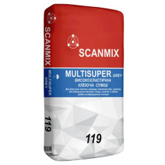 Scanmix MULTISUPER Grey 119, Клей для плитки, 25 кг Scanmix MULTISUPER Grey 119, Клей для плитки, 25 кг