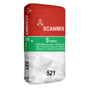 Scanmix S White 521 - Шпатлевка цементная финишная, 20 кг Scanmix S White 521 - Шпатлевка цементная финишная, 20 кг