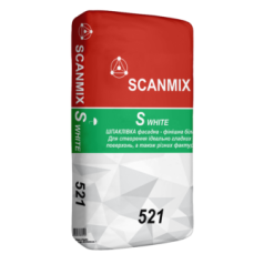 Scanmix S White 521 - Шпатлевка цементная финишная, 20 кг Scanmix S White 521 - Шпатлевка цементная финишная, 20 кг