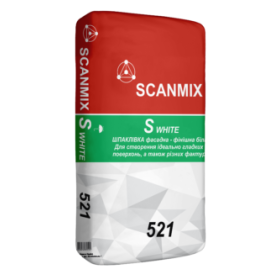 Scanmix S White 521 - Шпатлевка цементная финишная, 20 кг