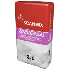Scanmix UNIVERSAL 220, Клеящая и армирующая смесь, 25 кг Scanmix UNIVERSAL 220, Клеящая и армирующая смесь, 25 кг