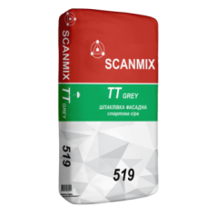 Scanmix ТТ Grey 519 - Шпатлевка цементная стартовая, 25 кг Scanmix ТТ Grey 519 - Шпатлевка цементная стартовая, 25 кг