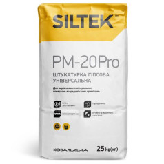 Siltek PM-20 Pro, Штукатурка гипсовая универсальная, 25 кг Siltek PM-20 Pro, Штукатурка гипсовая универсальная, 25 кг