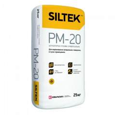 Siltek PM-20, Штукатурка гипсовая универсальная, 25 кг Siltek PM-20, Штукатурка гипсовая универсальная, 25 кг