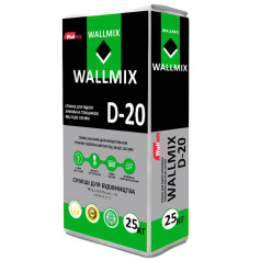 Wallmix D-20, Стяжка для пола цементная, 10-100 мм, 25 кг Wallmix D-20, Стяжка для пола цементная, 10-100 мм, 25 кг