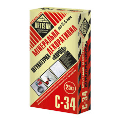 Артисан С-34 Короед декоративая штукатурка (зерно 2,5мм), 25кг Артисан С-34 Короед декоративая штукатурка (зерно 2,5мм), 25кг