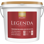 Kolorit Legenda, Краска латексная интерьерная база А, матовая, 9 л Kolorit Legenda, Краска латексная интерьерная база А, матовая, 9 л