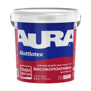 Краска AURA Mattlatex, латексная матовая белая, 1 л Краска AURA Mattlatex, латексная матовая белая, 1 л